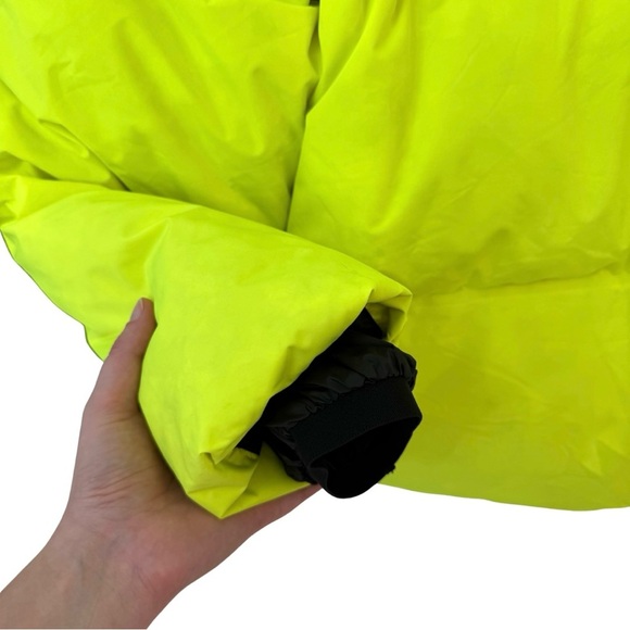 Prada Linea Rossa Down Puffer Coat Neon Yellow LR-HX015 Size XXL - Picture 8 of 14